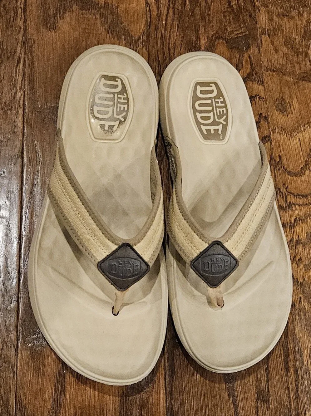 HEYDUDE Myers Men's Tan Flip Flop Sandal, Tan - Size 11